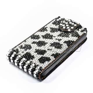 BLING RHINESTONE LEATHER CASE COVER FOR IPHONE 4 4G 126  