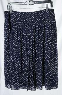 St. John Collection Blue Twill Polka Dot Jacket Skirt Matching Set Sz 