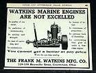 1906 old magazine print ad watkins marine engines are not excelled no 