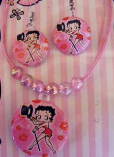 NEW Betty Boop Style Sets Girls Necklace & Earrings  