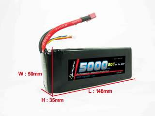   RC Battery 20C 40C 5000mAh 14.8V 4S High Discharge LiPo Li Po  