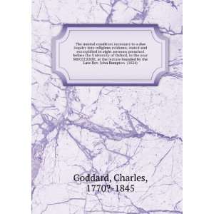   the Late Rev. John Bampton (1824) Charles, 1770? 1845 Goddard Books