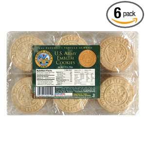 Cookie Club Army Emblem Cookies, Vanilla Almond, 28 Ounce Box (Pack of 