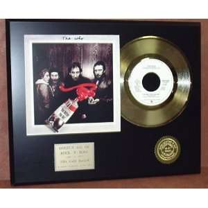 THE WHO 24 kt GOLD 45 RECORD PICTURE SLEEVE LIMITED EDITION DISPLAY