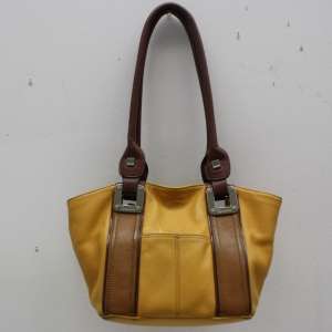 Tiganello Yellow & Brown Leather Handbag  