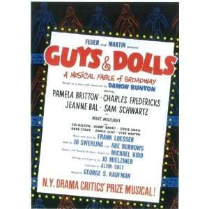  Guys and Dolls (Broadway) by unknown. Size 16.70 X 11.00 