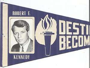 Robet F. Kennedy Felt Pennant 1968 President Run Blue  