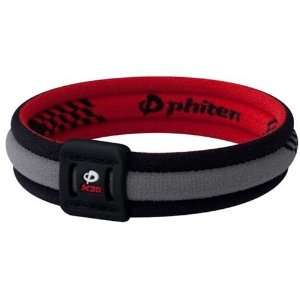 Phiten X30 Edge Black and Red Bracelet 
