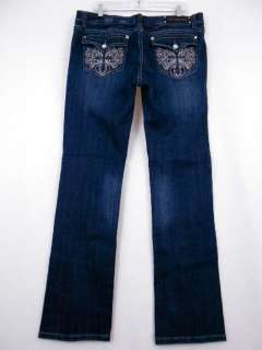   jeans embroidered rhinestone cross stretch bootcut size 15 17 19 21