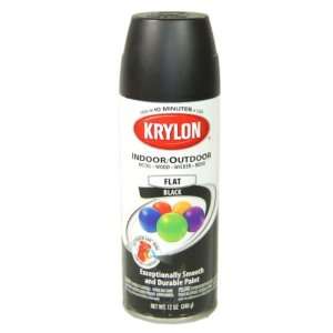  Krylon Flat Black Spray Paint 5 Ball Decorator Aerosol 