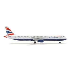  Herpa Wings British Airways A321 Model Airplane 