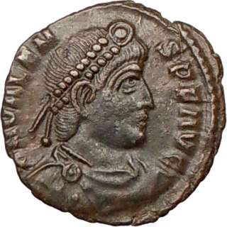 VALENS 364AD Authentic Ancient Roman Coin CHRIST EMBLEM CHI RHO  