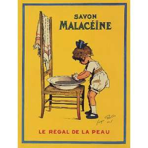  SOAP SAVON MALACEINE GIRL CHILD FRANCE FRENCH VINTAGE 