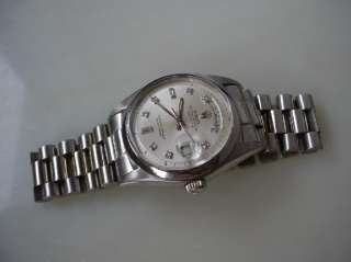 Ultra RARE Rolex Day Date 1802 White Gold, 1968 Vintage  