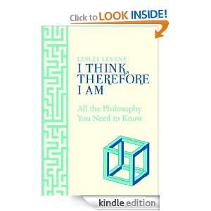 Think Therefore I Am Lesley Levene  Kindle Store