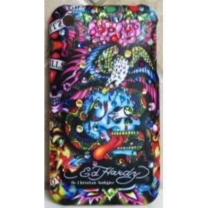 Ed Hardy Iphone Iphone 3g Case Faceplate w/ Swarovski Crystal Detail 
