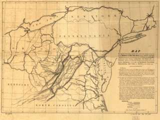 1840 Railroad map of Baltimore & Ohio RR  