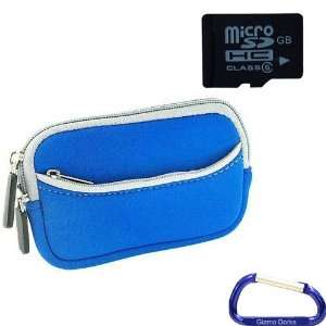  Soft Neoprene Zipper Case (Blue) and 8 GB microSD Memory card (SD 