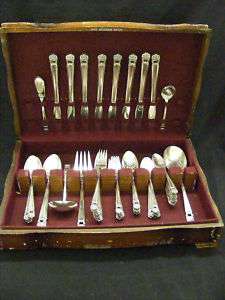 1847 Rogers Silverplate Flatware Eternally Yours 53 pc. Chest / Box 