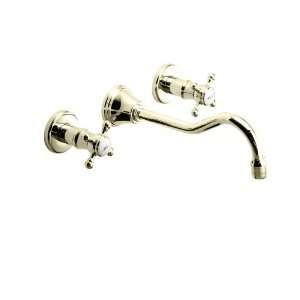   /167 Victorian Two Handle Wall Mounted Faucet, Cross Handle, Diamond