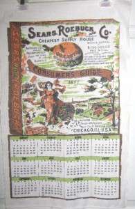 1897  Catalog Linen Calendar Towel  