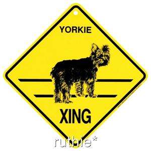 Yorkie Puppy Cut Dog Crossing Xing Sign New Yorkshire  