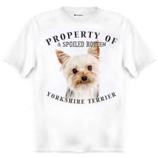 Yorkshire Terrier Yorkie Property Of Shirt   S 3XL  