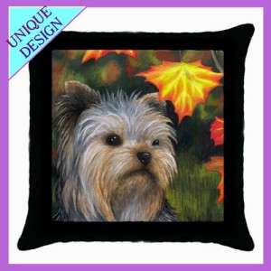 Throw Pillow Case from art painting Dog 78 Yorkshire Terrier  