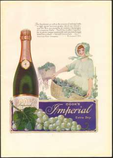 1917 Print Ad Cooks Imperial Extra Dry Champagne  