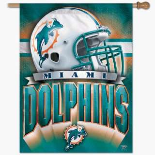  Miami Dolphins Banner vertical flag 27 x 37 Sports 