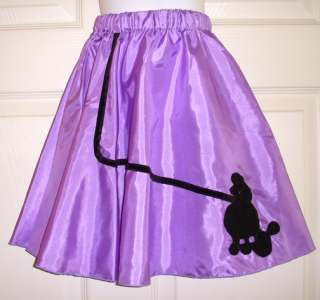 Girls Poodle Skirt 50s Costume Purple 2 NIP  