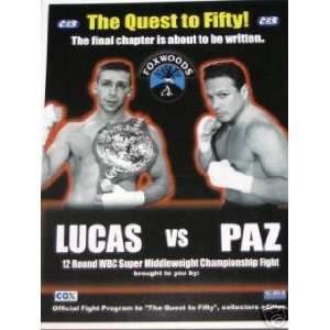   ERIC LUCAS OFFICIAL FIGHT BOXING PROGRAM (BOXING)