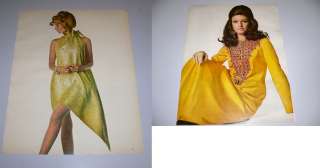 RETRO 1960S FASHION AD GREEN DRESS, DRESSING ROOM DISPLAY WALL ART 