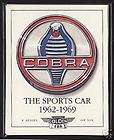 AC COBRA The Sports Car 1962 1969 Collectors Cards   260 289 427 