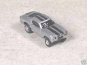 Scale 1968 Silver w Black Stripes GT Mustang Car Auto  