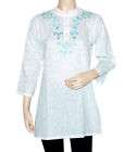 Gift for Love One Indian Yoga Womens Cotton Top Tunic Kurta Size 12