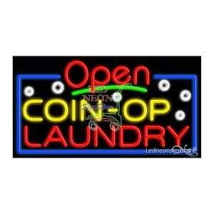  Coin Op Laundry Neon Sign 20 Tall x 37 Wide x 3 Deep 