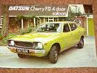 1976 DATSUN CHERRY FII 4 Door BROCHURE (F10 Series)