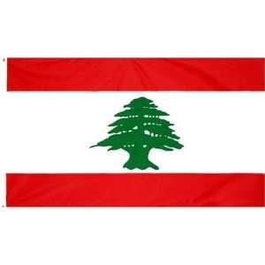  Lebanon Flag Polyester 3 ft. x 5 ft. Patio, Lawn & Garden