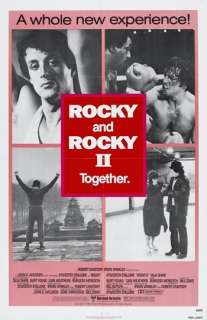ROCKY 1 & 2 orig 27x41 movie poster  1980 SYLVESTER STALLONE pink 