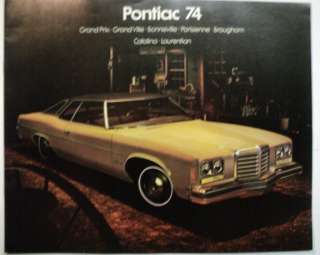 Pontiac 1974 Brochure Canadian Grand Prix Grand Ville  