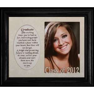  8x10 Class of 2012 Laser & Poetry BLACK Frame with Cream 