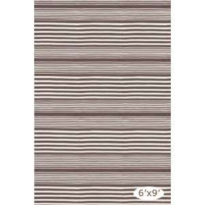  And Albert Rugby Stripe Charcoal 25x8 Runner Area Rug