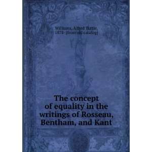 The concept of equality in the writings of Rosseau, Bentham, and Kant 
