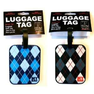  Set of 2 Unique Luggage Tags With Argyle Pattern My Bag 