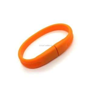  4GB Wrist Band USB 2.0 Flash Drive Orange 