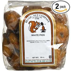 Bergin Nut Company Figs White, 16 Ounce Bags (Pack of 2)  