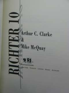 1st, signed, Richter 10, Arthur C Clarke & Mike McQuay 9780553097085 
