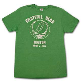 Grateful Dead Boston 1973 Heather Green Graphic Tee Shirt  