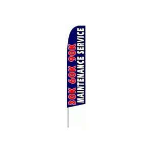  30K 60K 90K Maintenance Feather Banner Flag (11.5 x 2.5 